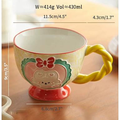 Beautiful Hand-painted Floral Ceramic Mugs D 1 each