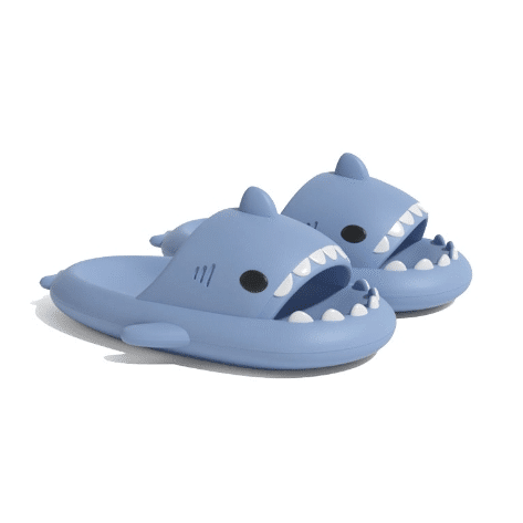 Shark Sandal Slippers Indoor Residence Home Anti-slip Thick Bottom blue 36-37 1 count