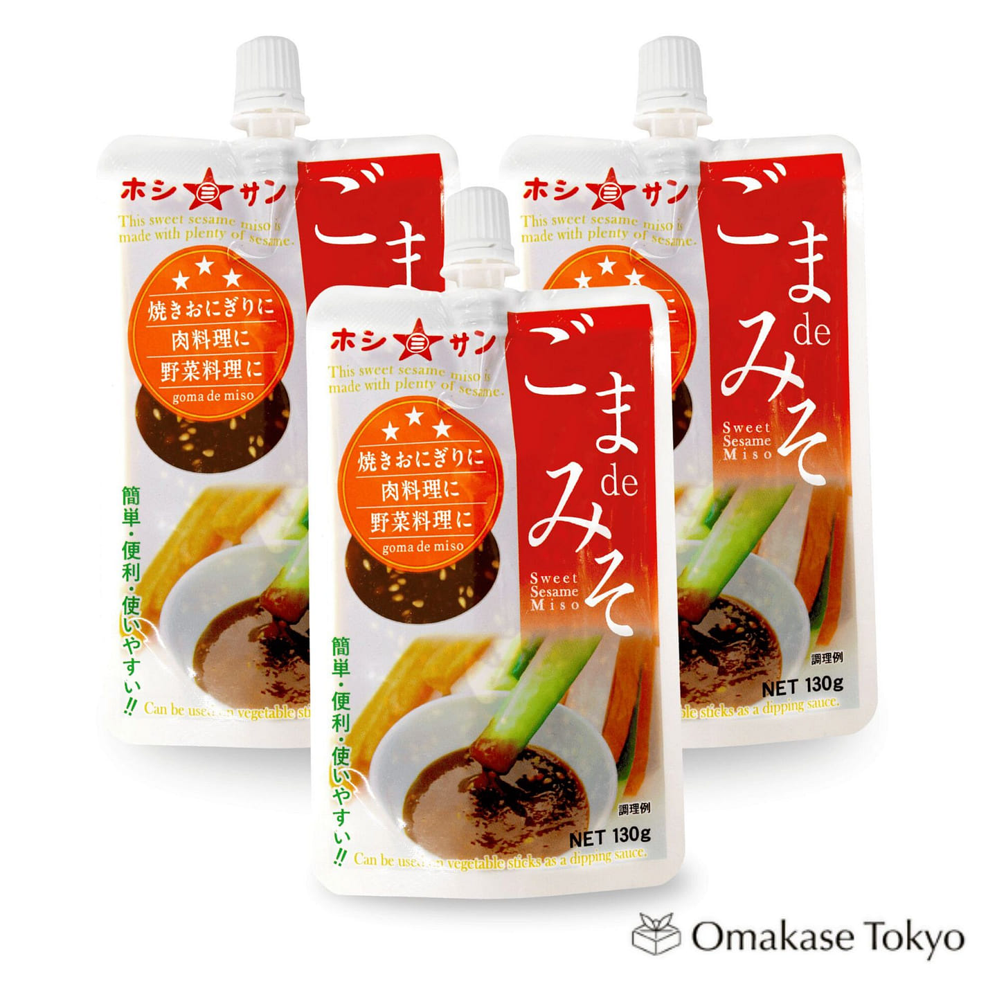 Goma de Miso, Sesame Dengaku Miso Sauce, 3 pack 130 g