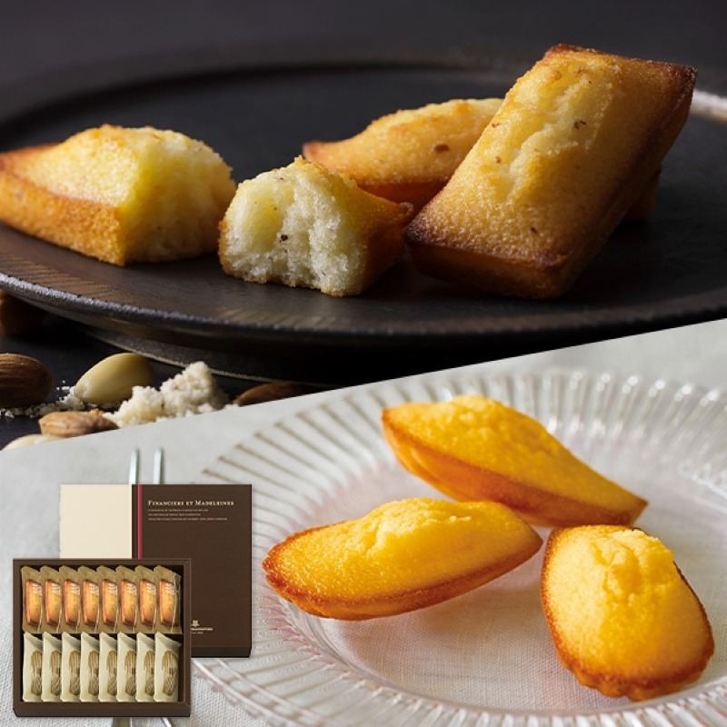Henri Charpentier A combination box of Financiers and Madeleines 16 pieces 1 each