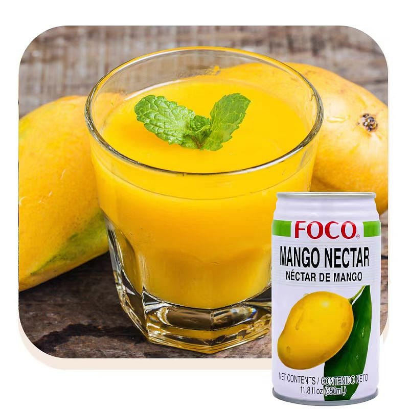 泰国进口FOCO福口芒果果汁350ml罐装饮料 350 毫升