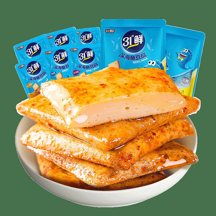 盐津铺子鱼豆腐（香辣味）零食小吃休闲食品约20包