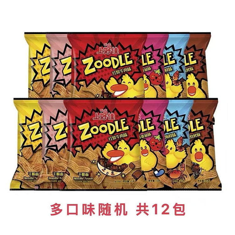 上好佳干脆面混合味15g*12包干吃面小包装休闲 180 克