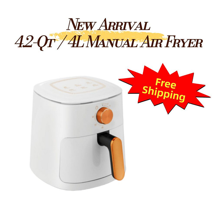 4L Compact Air Fryer 1100W Less-Oil Cooker -white 1 bunch