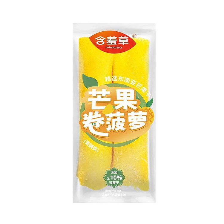 含羞草手工特产芒果卷菠萝条夹心小零食3袋装105g 105 克