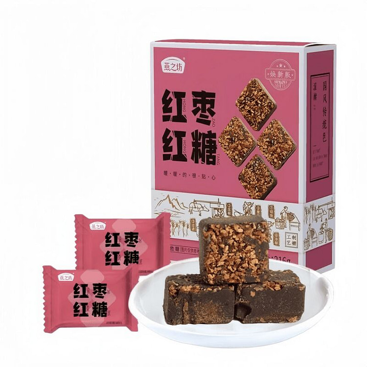 燕之坊红枣红糖块216g*1盒 216 克