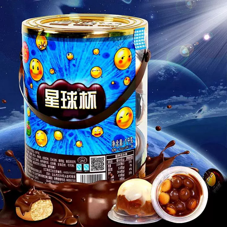 星球杯桶装巧克力夹心饼干*1桶