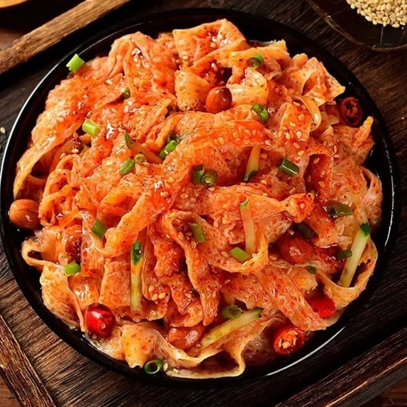Yam cold noodles, Shaanxi specialty, with seasoning package, pure handmade 411 g