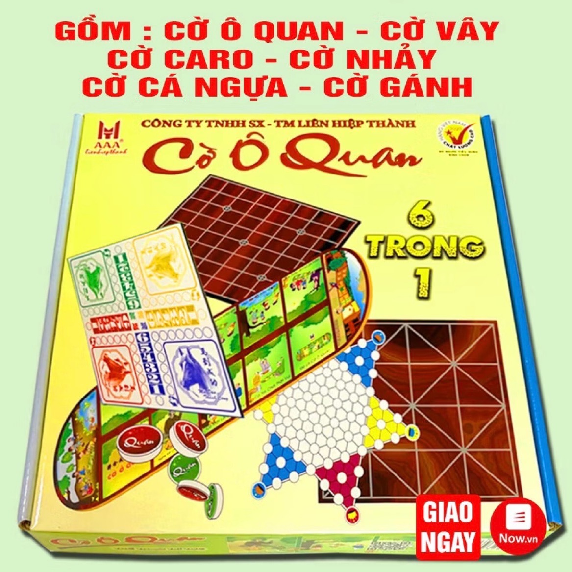 TRÒ CHƠI DÂN GIAN: CỜ Ô QUAN 6 TRONG 1 1 cái