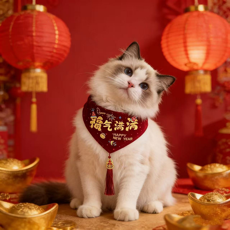 新年宠物围脖福气满满*1份 1 份
