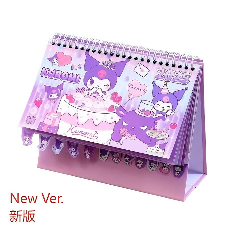 Sanrio 2025 Desk Calendar Desk Notepad- Kuromi