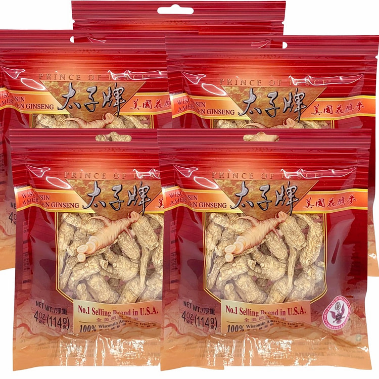 太子牌威州花旗參袋裝原枝4安士 X 5 包