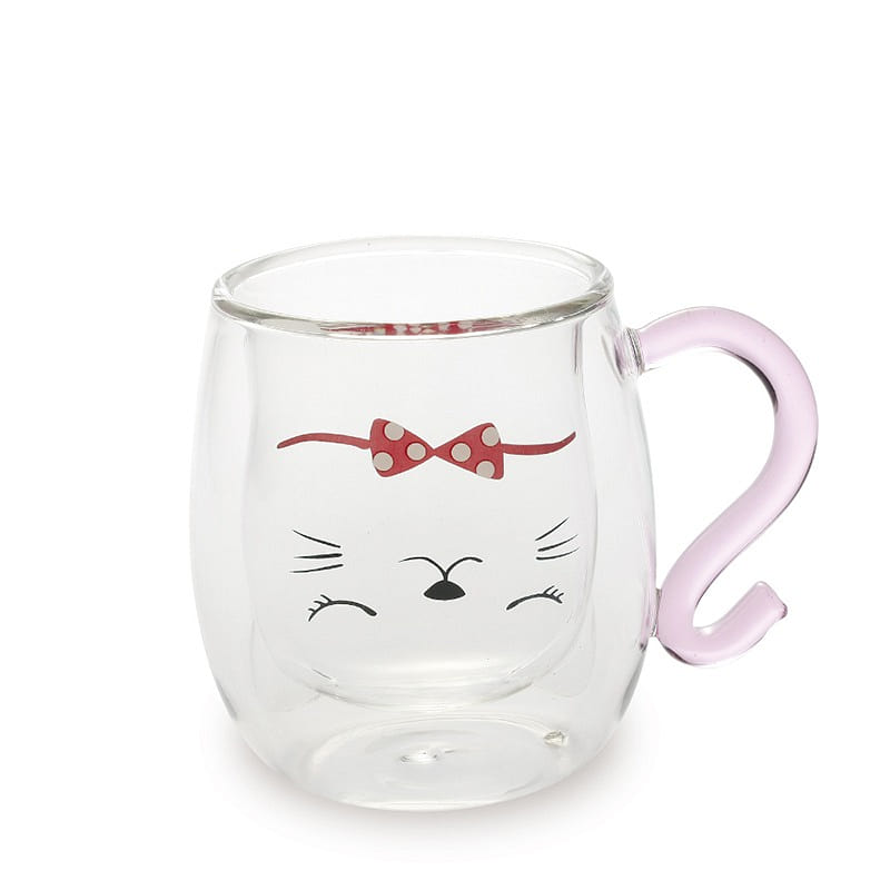 Xiaocha Ye Kudzu Ye Double Layer Shy Cat Cup 250ml 1 each