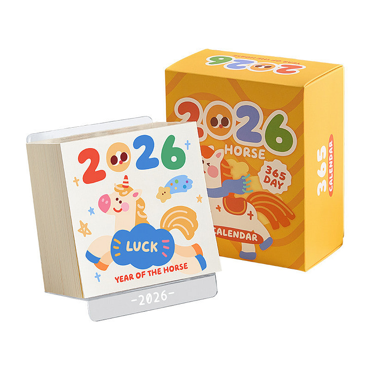 2026年创意治愈卡通日历 每日一页 每页不同 1 盒
