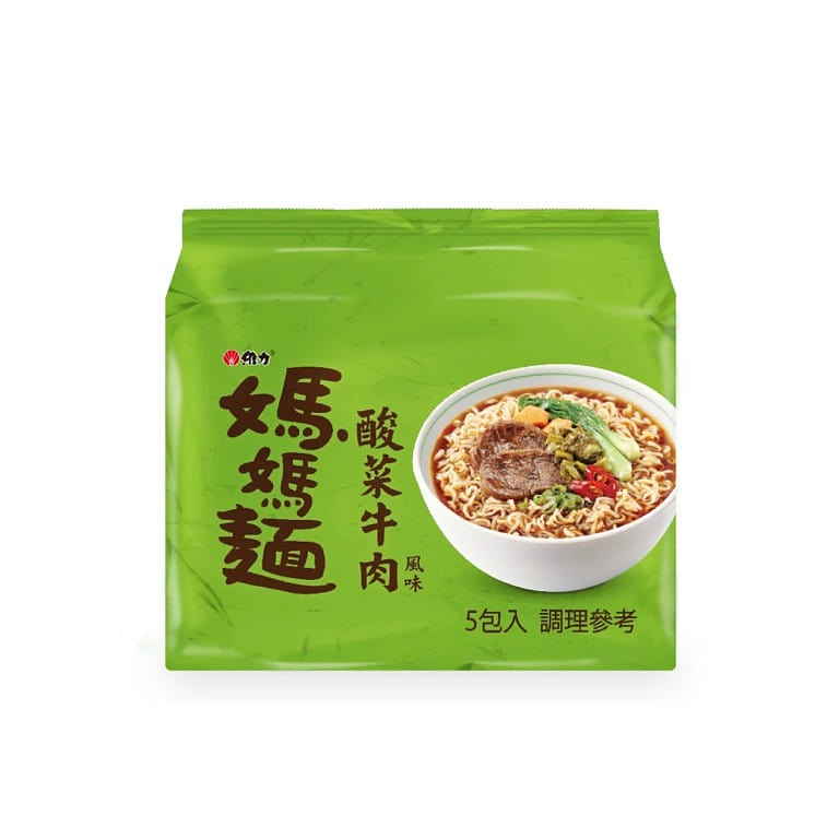 Mama Noodle Pickled Mustard Green Niurou Flavor (pack of 5) 400 g