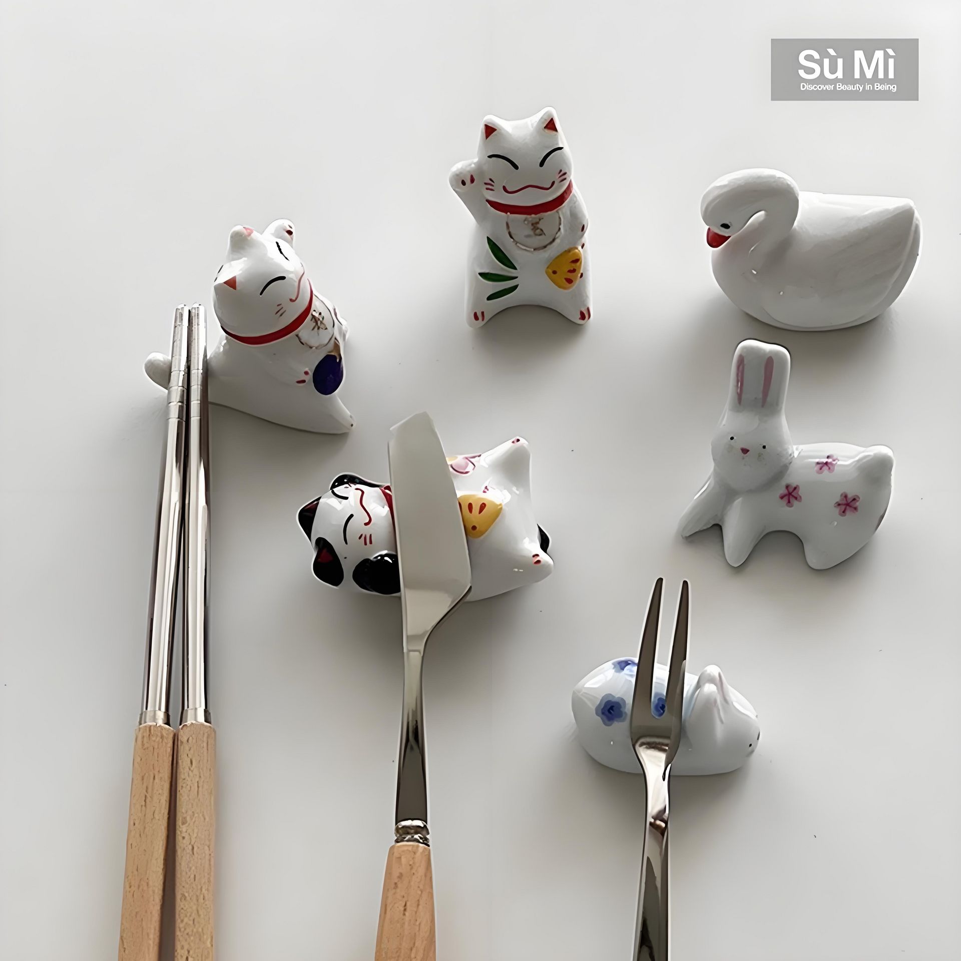 鳥のカトラリースタンド Ceramic Cutlery Stand 001 - Weee!