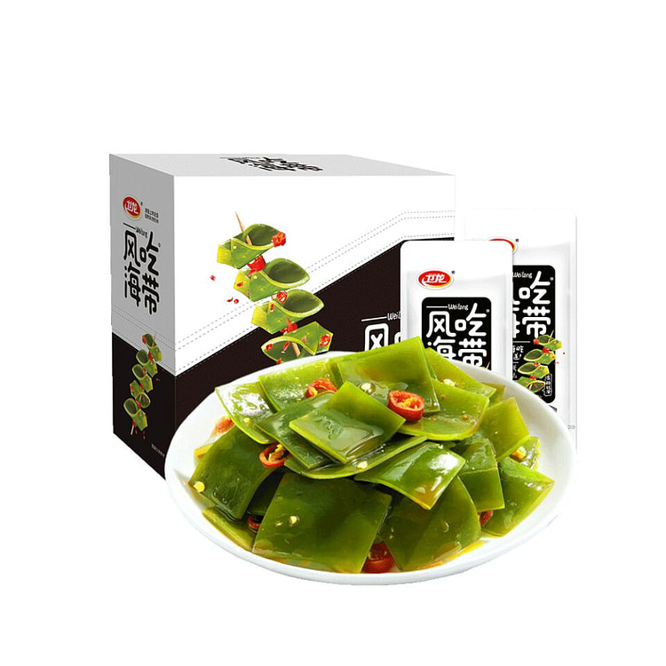 卫龙风吃海带盒装麻辣海带片即食解馋小零食300g