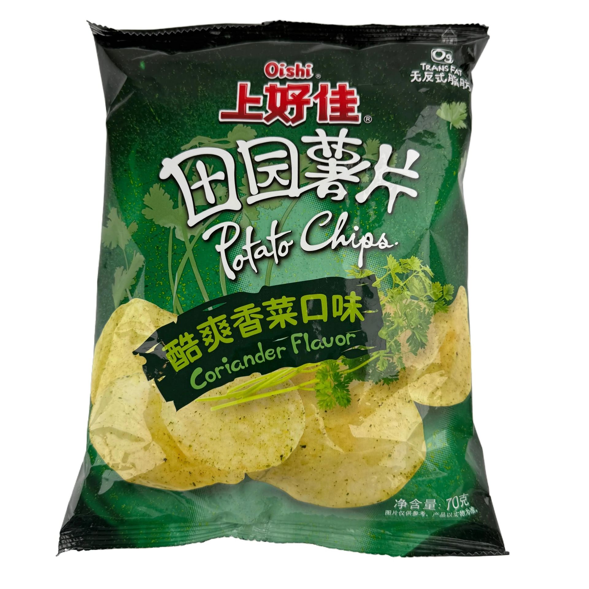 Oishi Potato Chips Coriander flavor 70 g