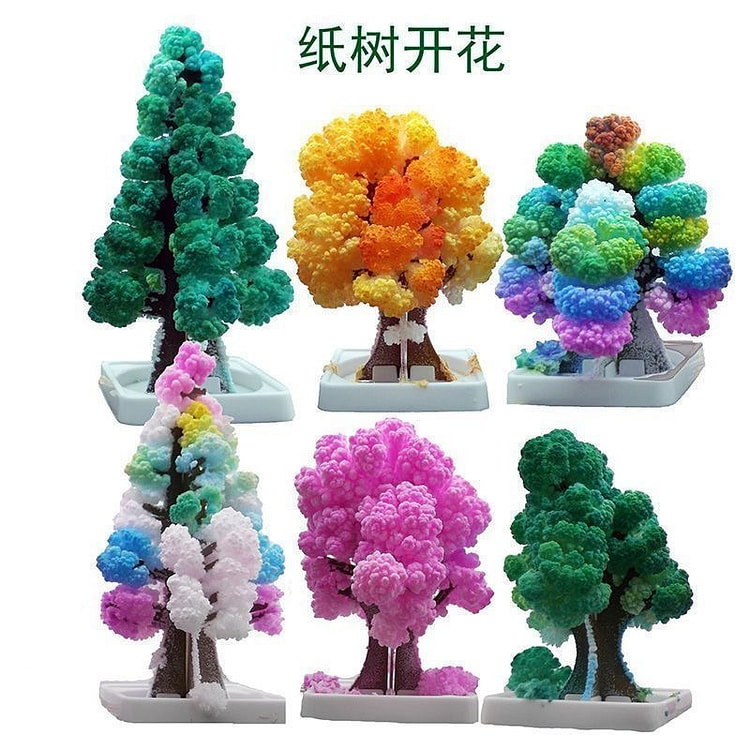 圣诞树浇水魔法结晶纸树 小时候的神奇玩具 颜色随机