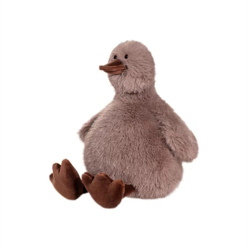Ladom Duck Duck Plush Toy Birthday Gift Furry Anti-Real Doll-Brown 30CM 1 count