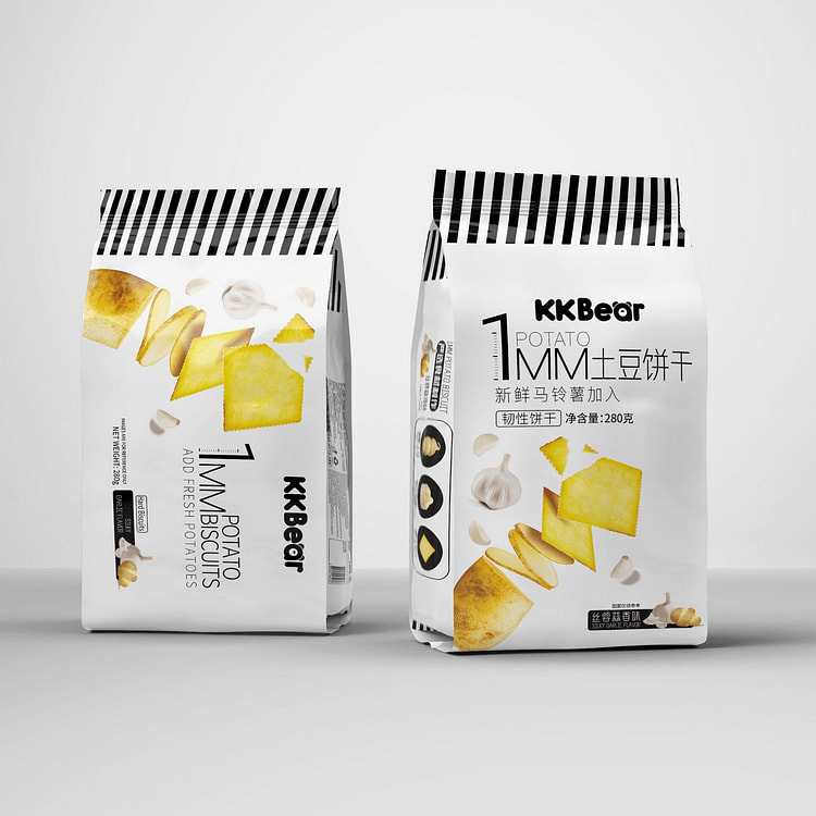 1MM Potato Cracker Garlic Flavor 280g 1 pack