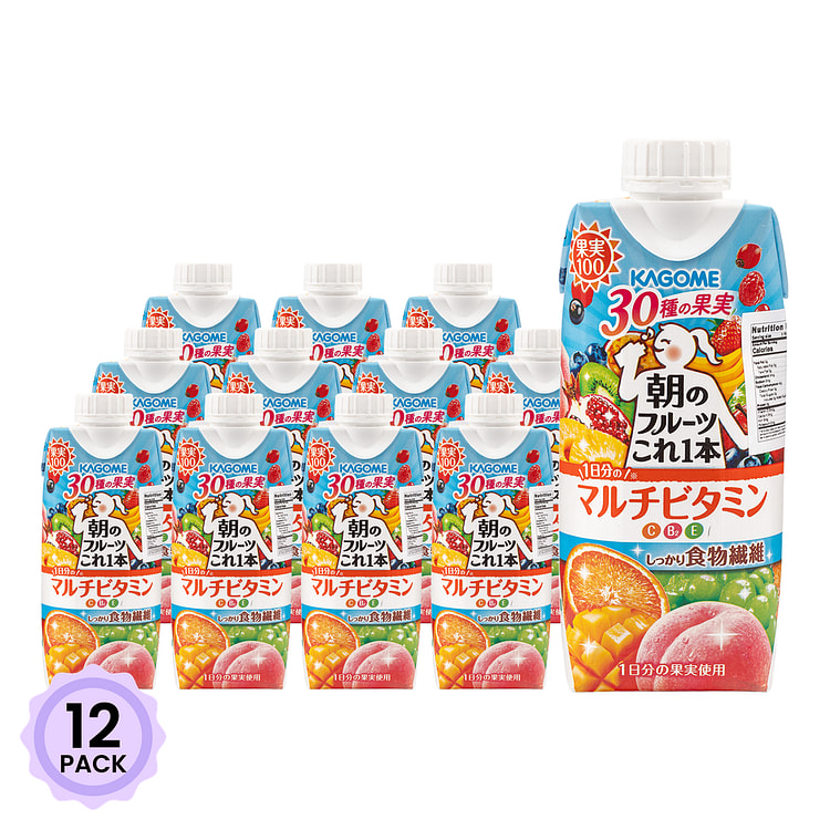 カゴメ 朝のフルーツこれ一本 マルチビタミン 330 ml(ミリリットル)*12 パック