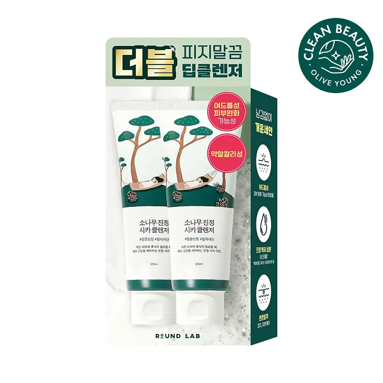 ROUND LAB Pine Calming Cica Cleanser 100ml Double 1 each