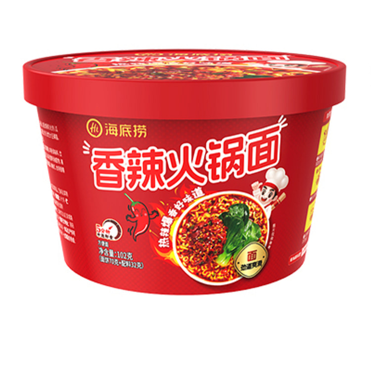 海底捞 方便面泡面香辣火锅拌面懒人 102g*1桶
