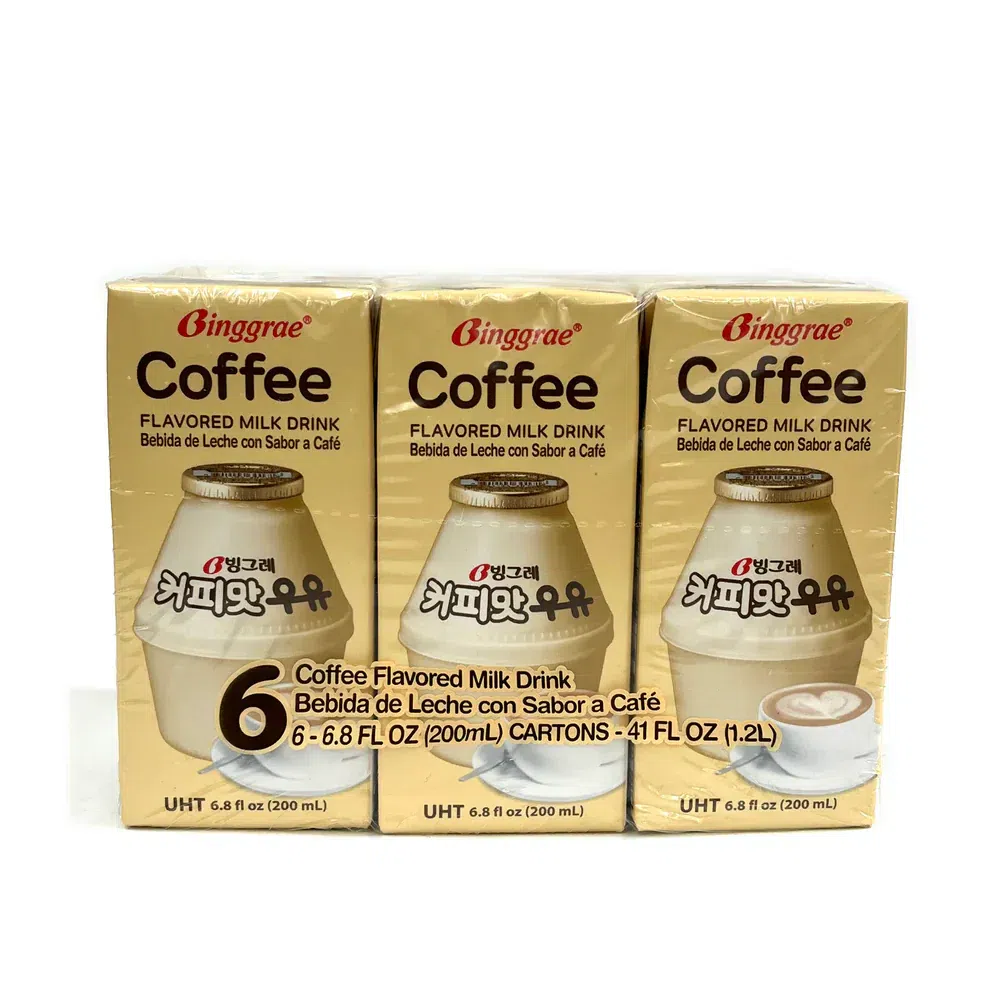Binggrae 咖啡风味牛奶饮料 200mlx6 各 1 杯 1 份