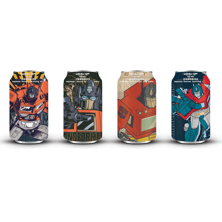 TRANSFORMERS AUTOBOTS SPARKLING WATER ORIGINAL 4 can