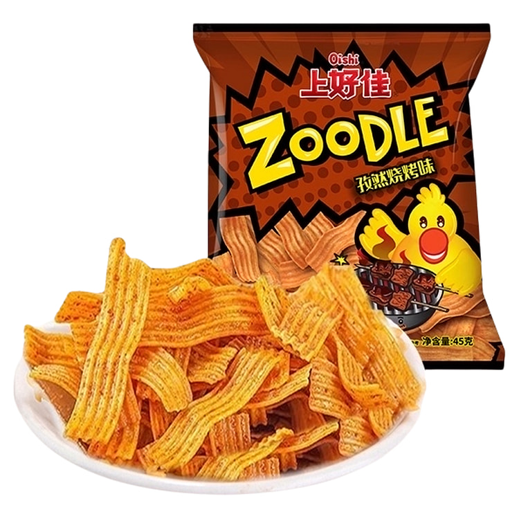 上好佳干脆面孜然烧烤味45g出游追剧膨化小吃零食烧烤味
