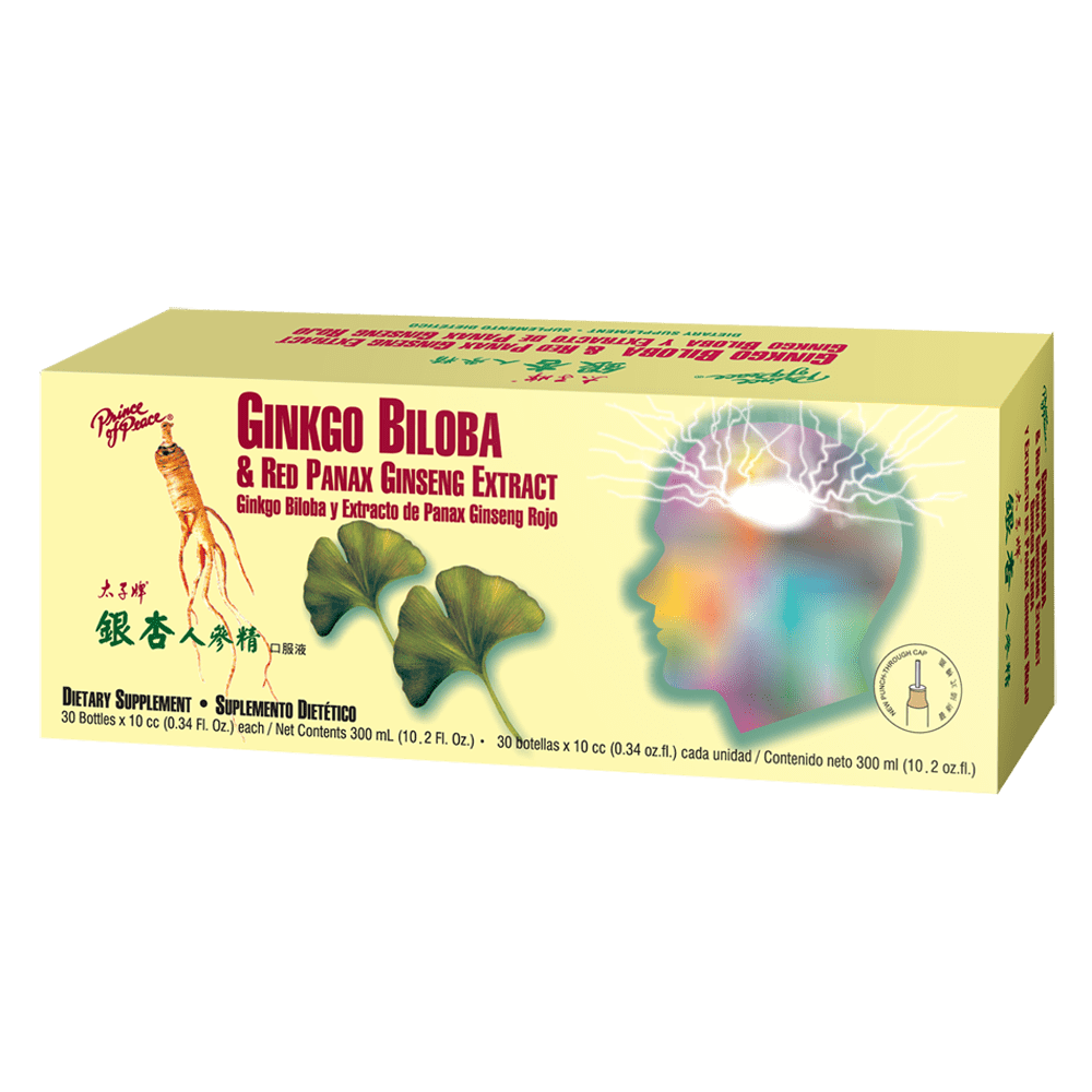 Prince of Peace Ginkgo Biloba & Red Panax Ginseng Extract, 30x10cc 1 each