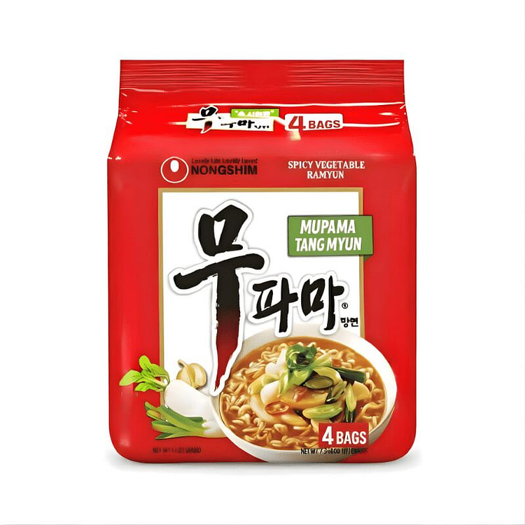 [NONGSHIM] Spicy Vegetable Ramyun - 4 x 122 g