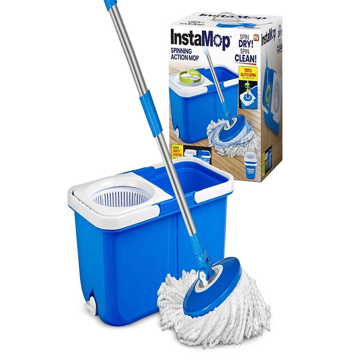InstaMop Spin Mop, Mop and Bucket with Wringer Set 1 pack
