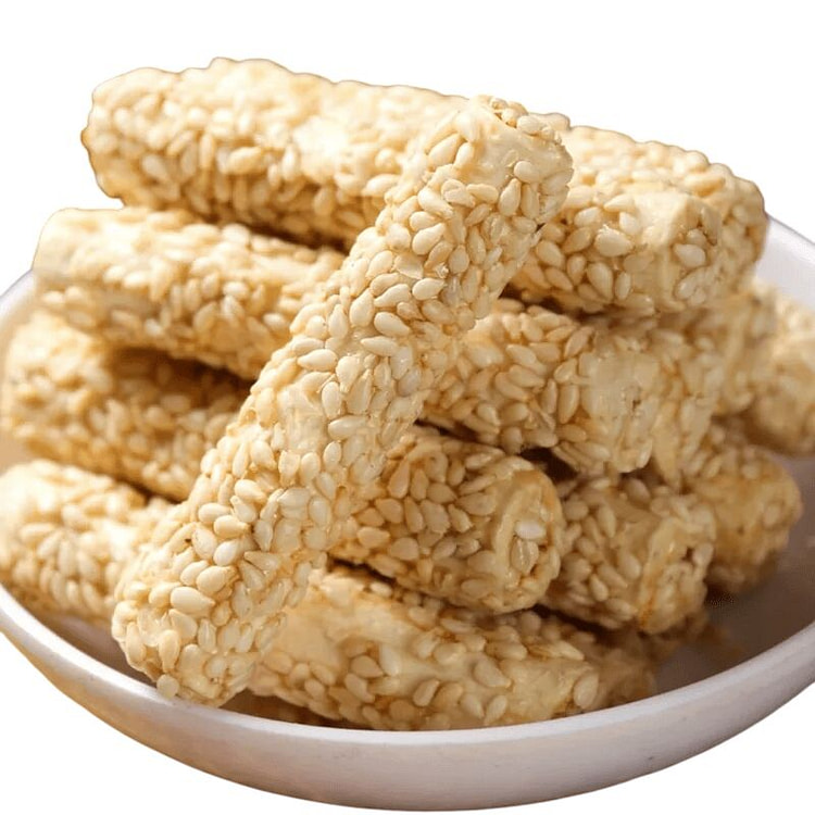 巧心芝味芝麻杆糖棍空心麦芽糖手工零食糖果250g 250 克