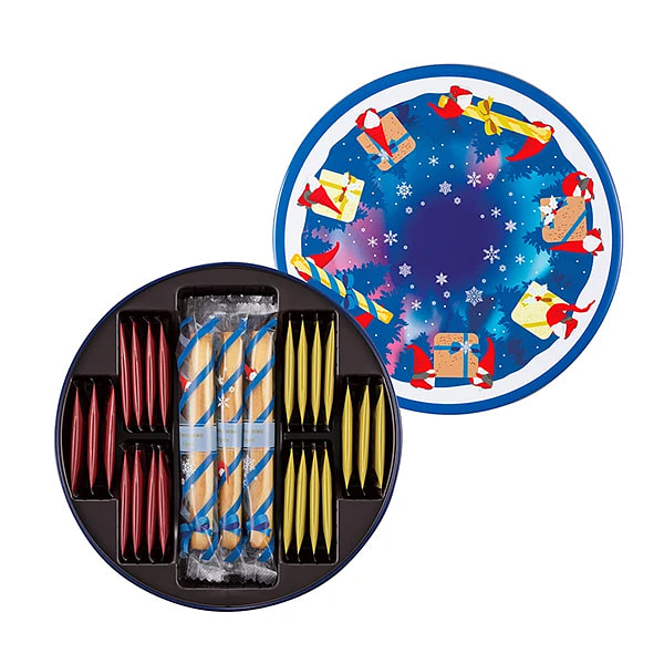 Yoku Moku Christmas Egg Roll Cookie Gift Box 28pcs 1 each