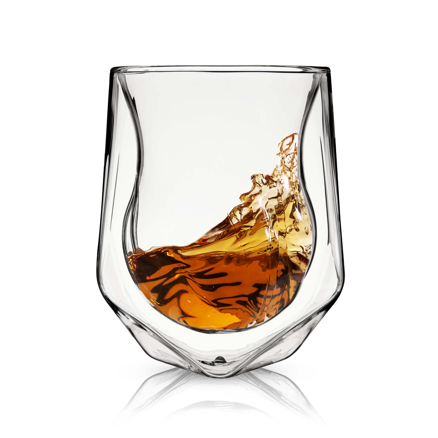 Viski Aerating Whiskey Tumbler, Whiskey Tasting Glass, Double Walled Snifter, Specialty Bourbon Tumbler, Clear Glass, Dishwasher Safe, 7 Oz, Set of 1 7 oz