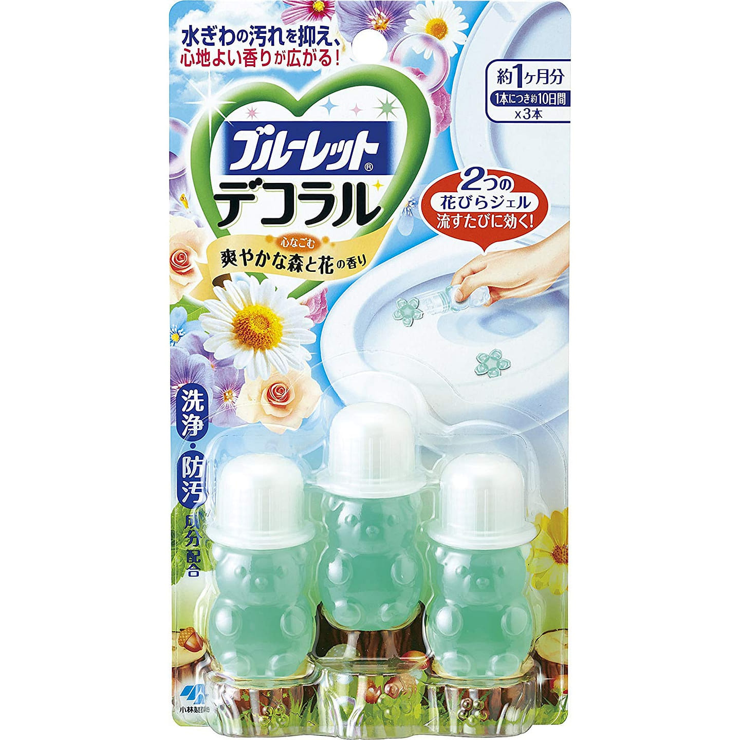 Bluelet Dekoraru Toilet Bowl Cleaner Forest 3 count