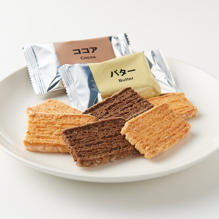 无印良品 黄油可可 双味酥饼 34枚