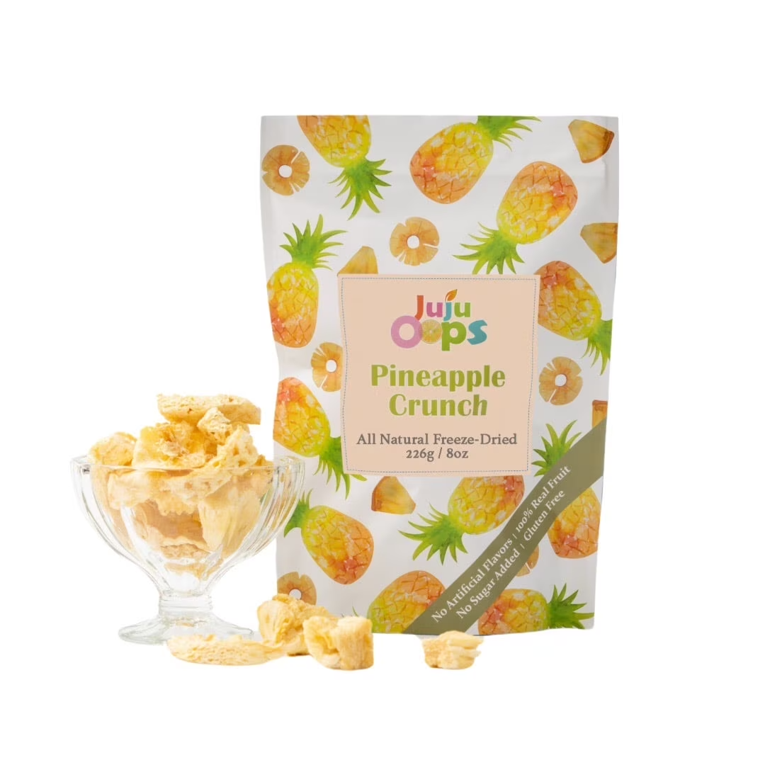 Juju Oops-Freeze-Dried Pineapple, sliced | 8 Ounce 1 pack