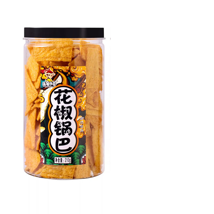 无名小卒花椒味锅巴怀旧特色休闲食品210g*1桶装