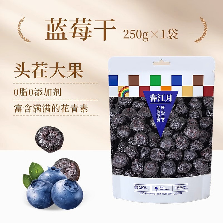 春江月野生蓝莓干250g蜜饯果脯水果干零食
