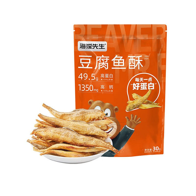 【3袋】海狸先生 豆腐鱼酥 开袋即食 90 克