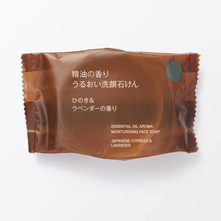 muji精油の香りうるおい洗顔石けん　ひのき＆ラベンダーの香り 80 グラム