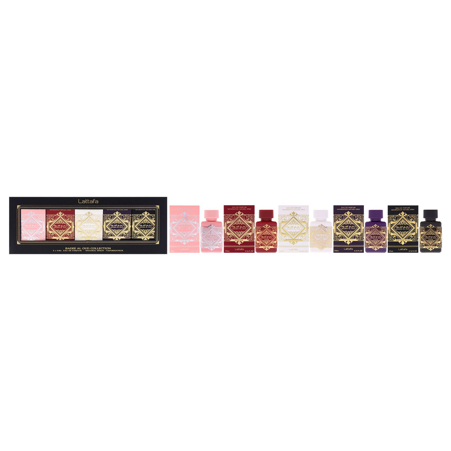 Badee Al Oud Collection by Lattafa 5Pc Gift Set 5 count