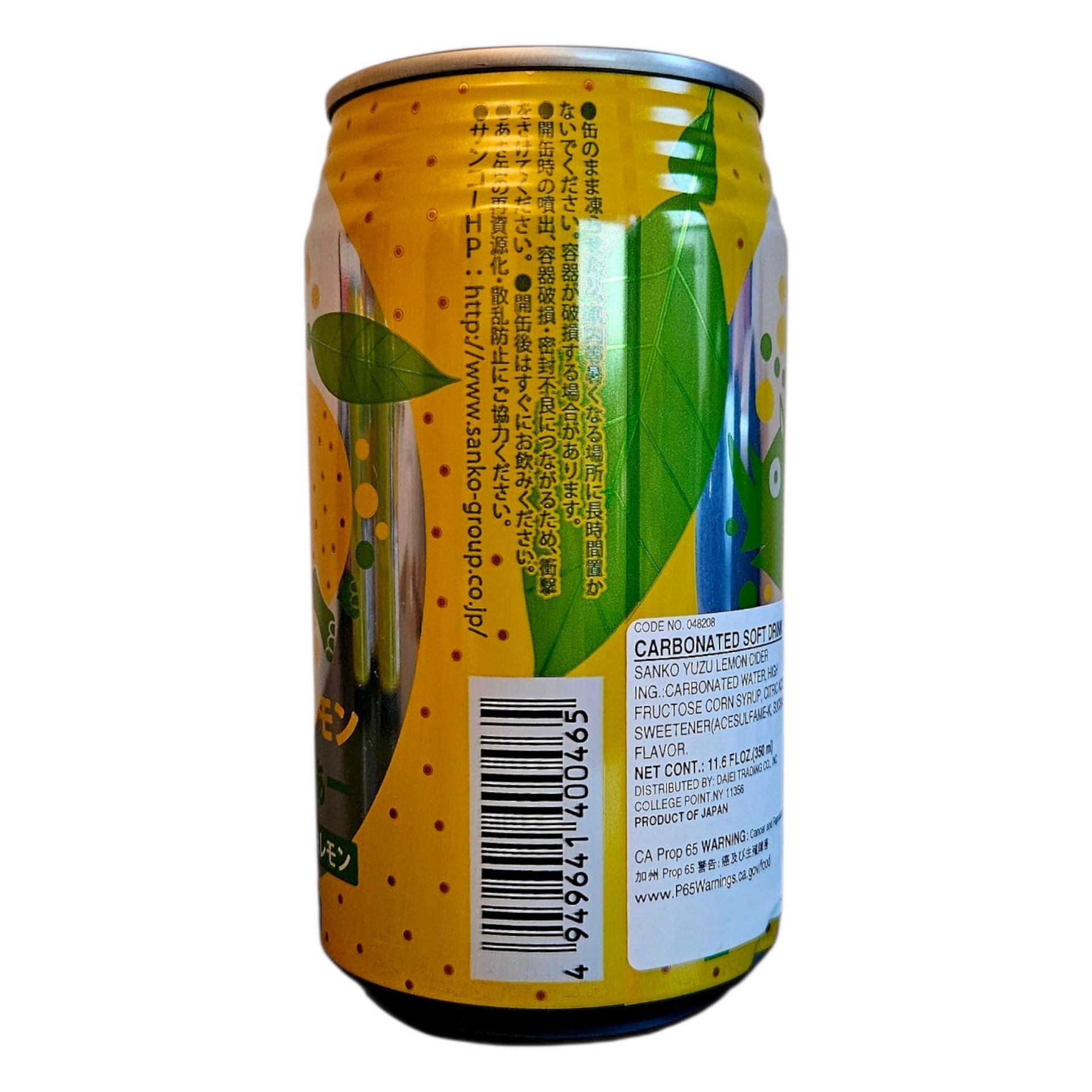 『ワン』カエルさんジュース Sanko Yuzu Lemon Cider 11.6 fl.oz - Weee!