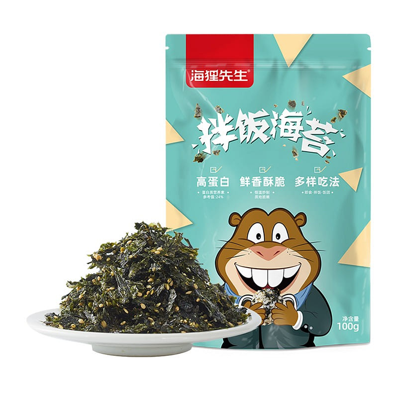 Mr. Beaver mixed rice, seaweed shreds, roasted seaweed shreds 100g * 1 bag 1 box