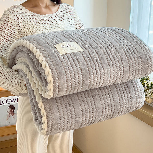 良品提花绒多功能毛毯-灰120*200 2000 克