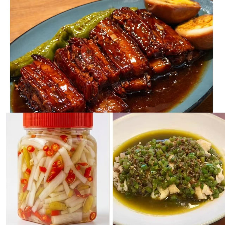跺脚三拼 跺脚把子肉+无骨椒麻鸡+湖南泡椒萝卜 1 份