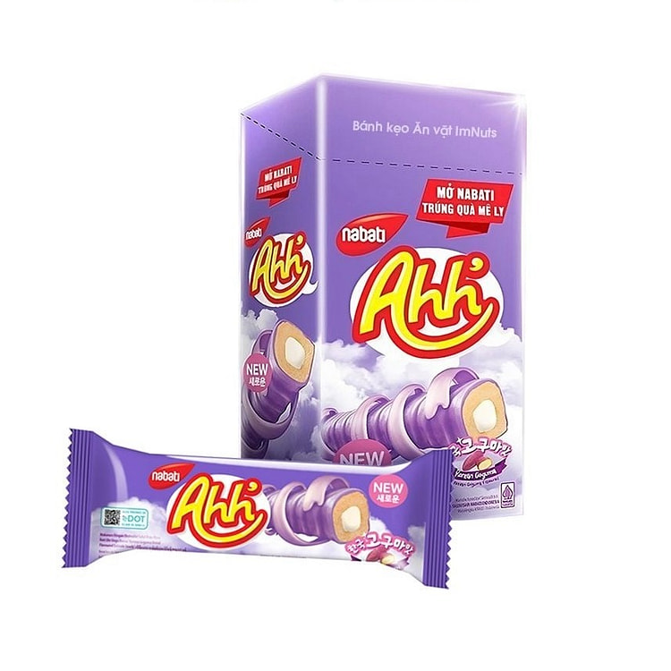 Nabati Snack phủ kem khoai lang tím - Giòn thơm lạ miệng, ăn là mê